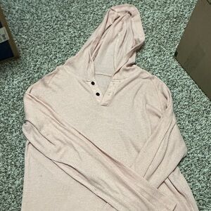 Pink Hooded Long Sleeve Top